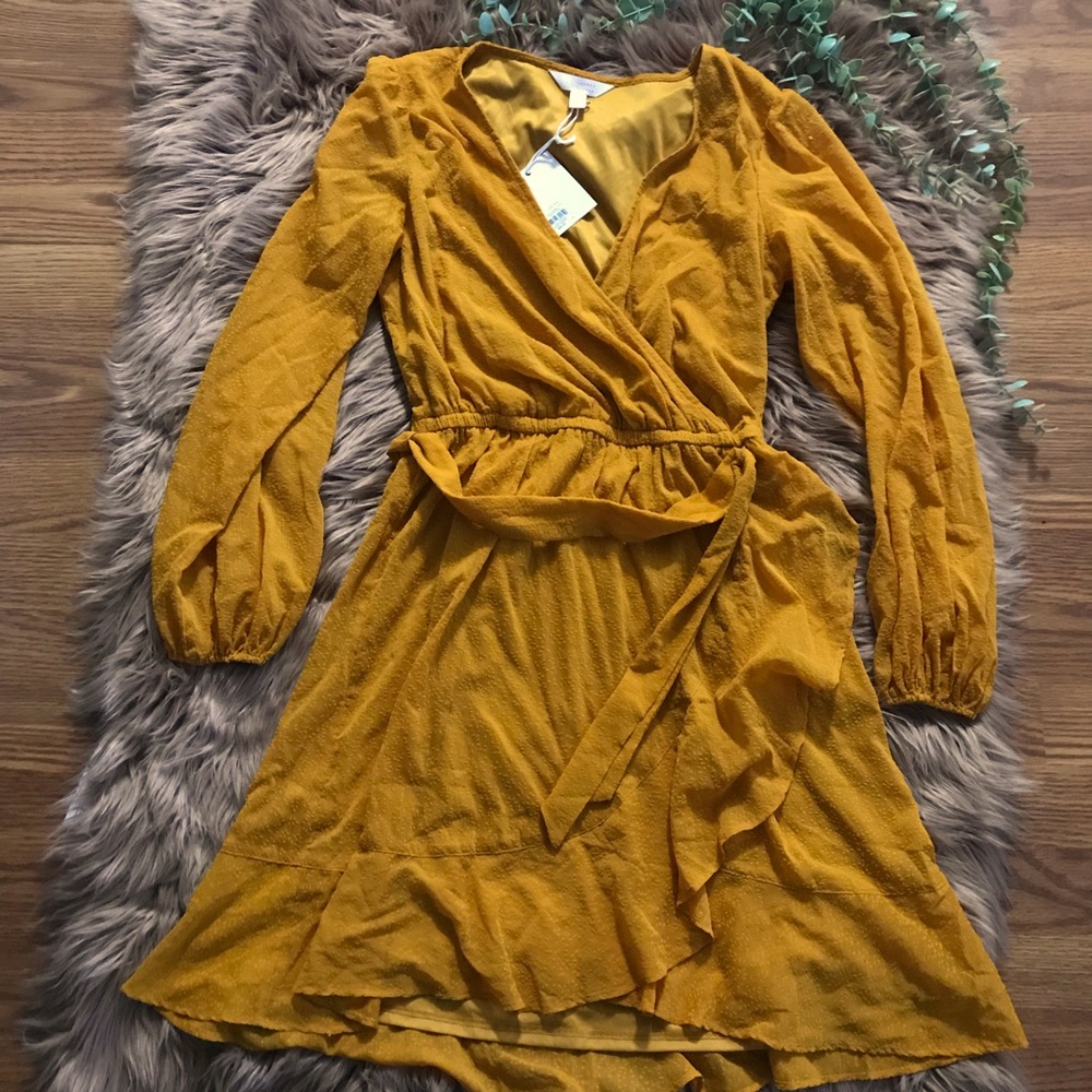 NEW Lauren Conrad fashion dress. Gold color, size small.